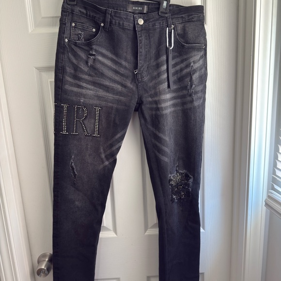 AMIRI Black Skinny Distressed Jeans